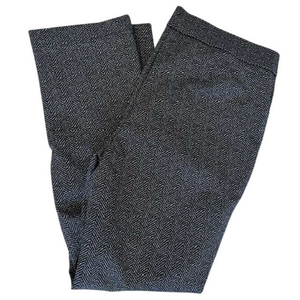 Jenna Rose Women's Black Gray Pull On Stretch‎ Dress Ankle Pants LG 32"